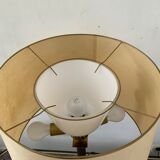 Empire style column lamp in bronze, opaline and marble