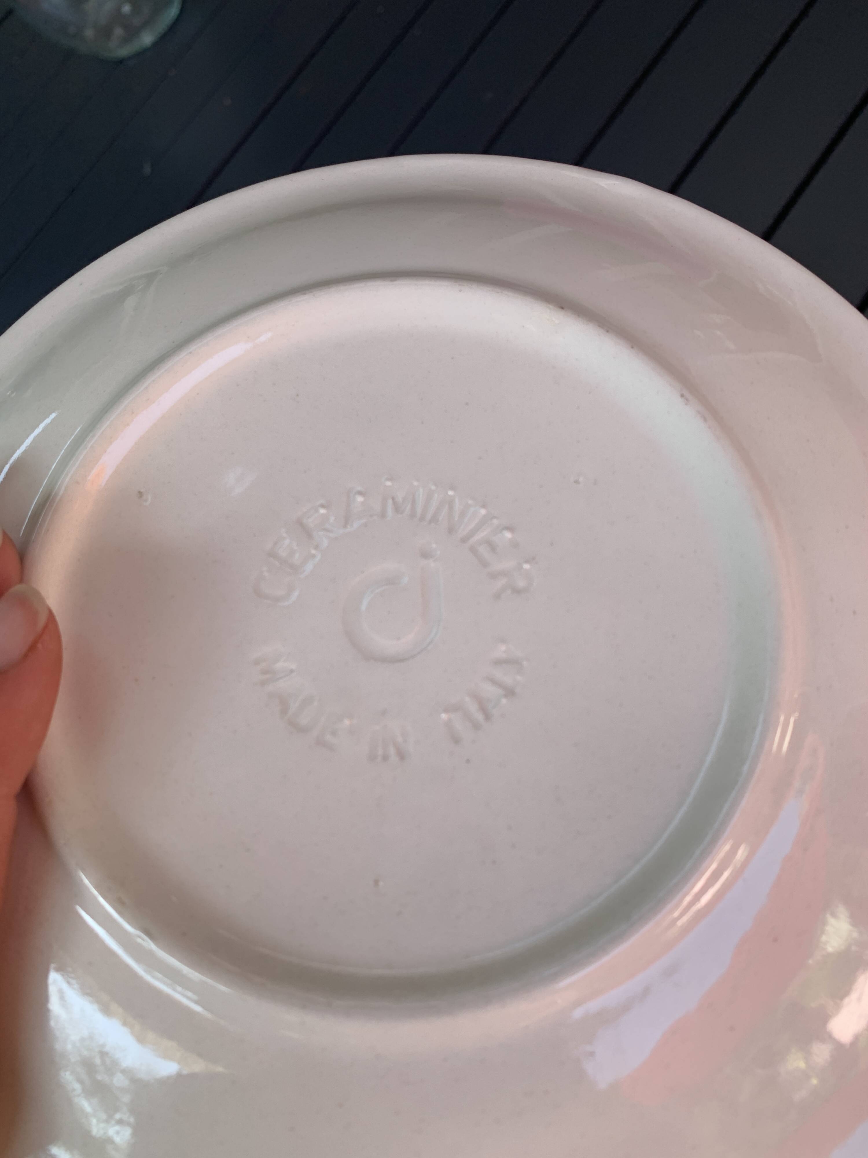 Italian ceramic plates, Sunflower model