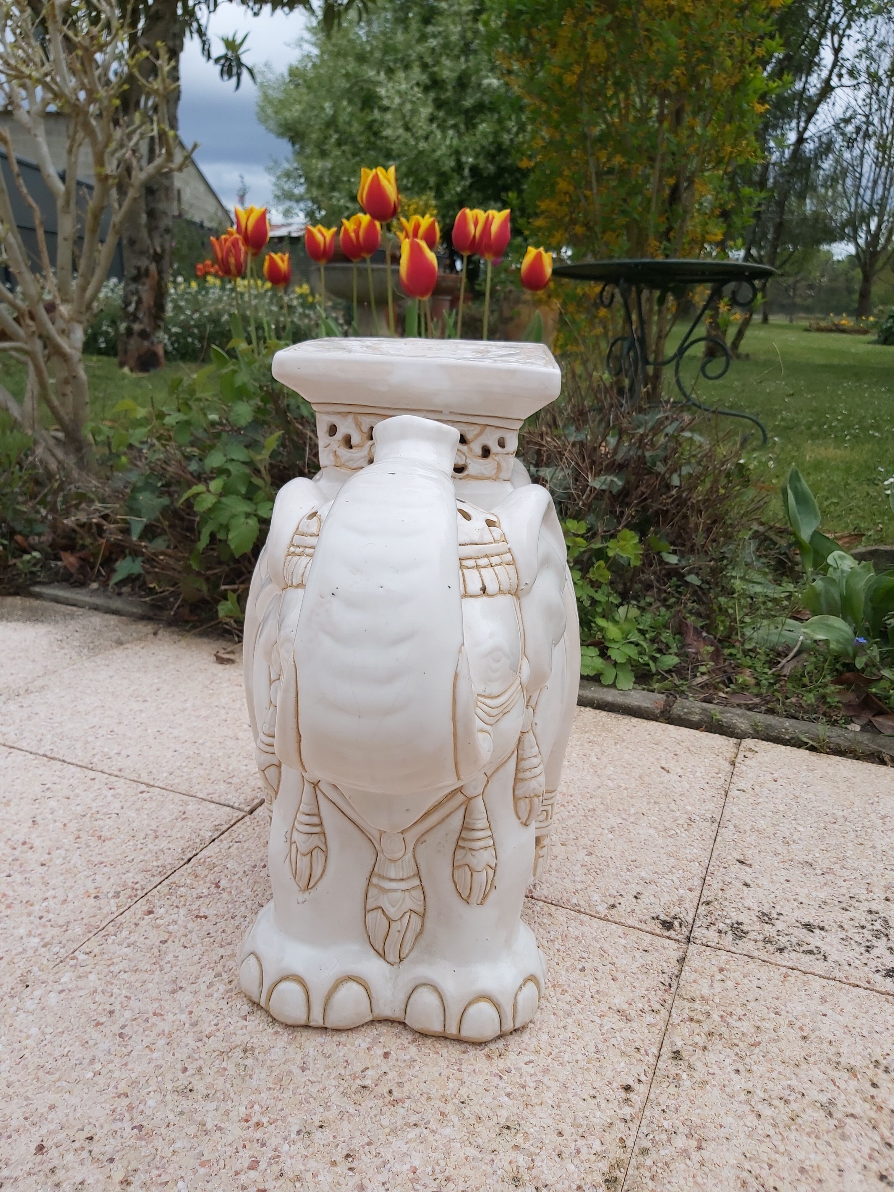 Ceramic elephant plant holder