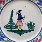 Pair of plates signed HB Quimper