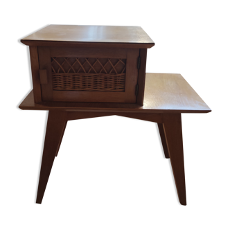 Rattan bedside table