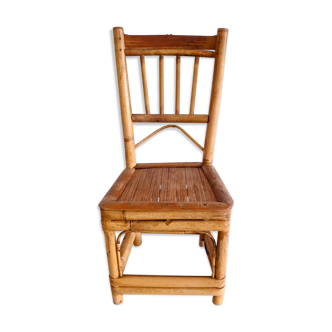 Vintage bamboo chair for children