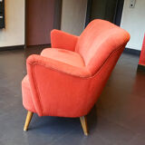 Couch sofa red bean vintage 50/60s