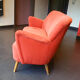 Couch sofa red bean vintage 50/60s
