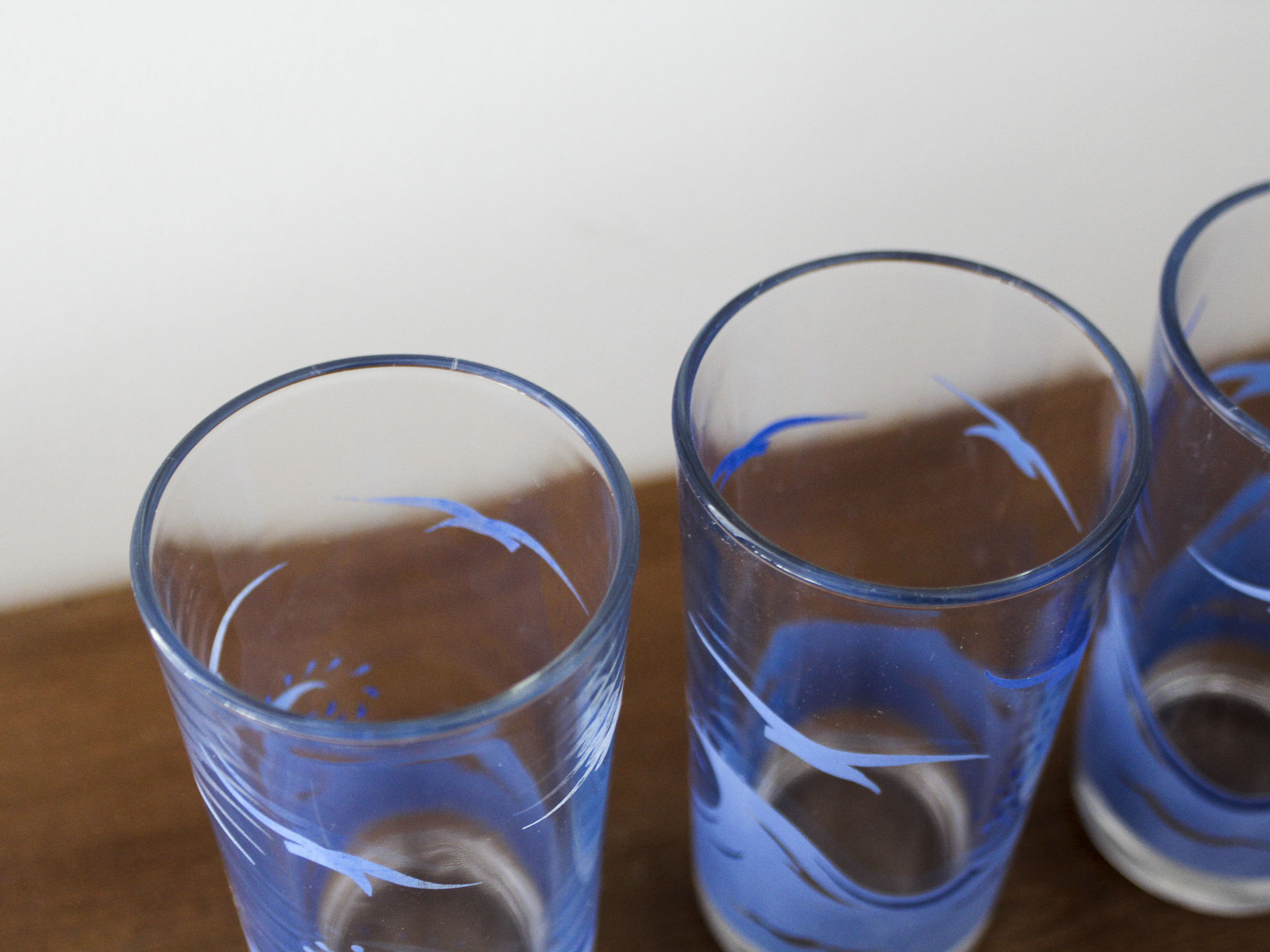 Vintage orangeade lemonade glass service