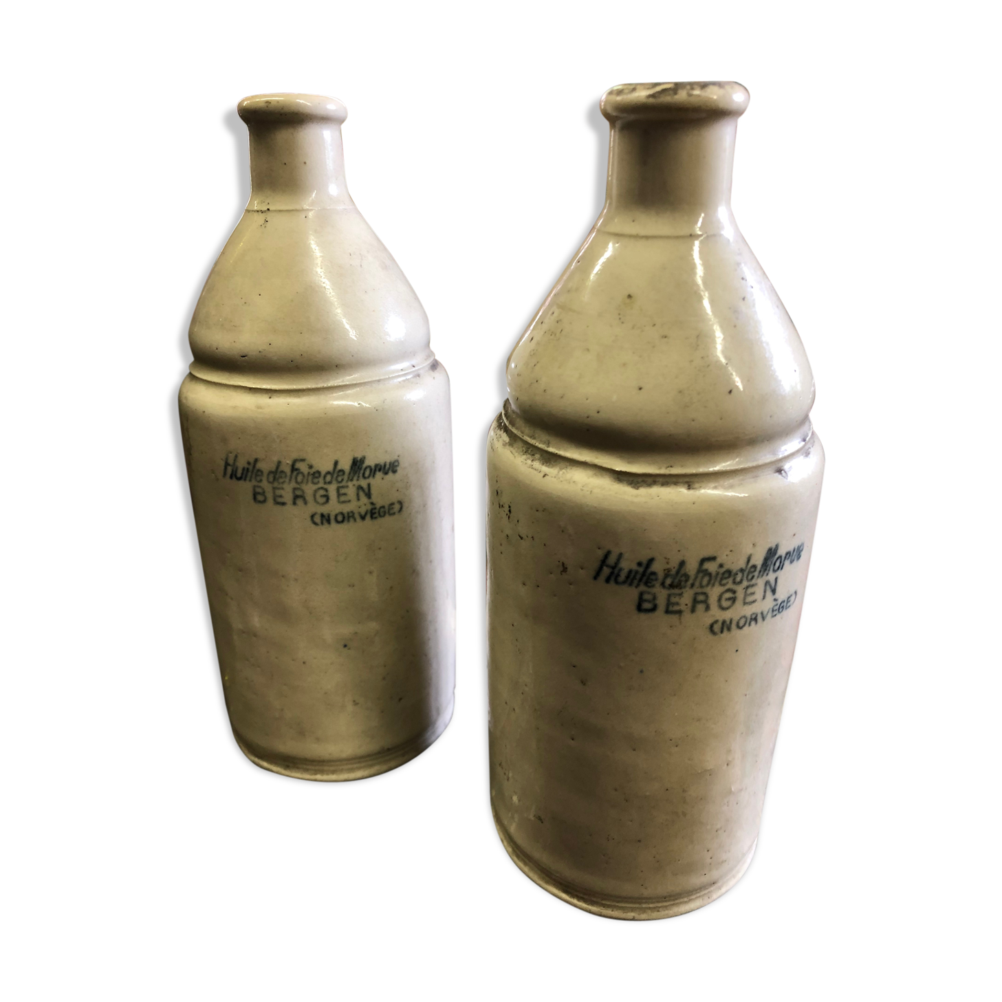 Sandstone bottles of cod liver oil