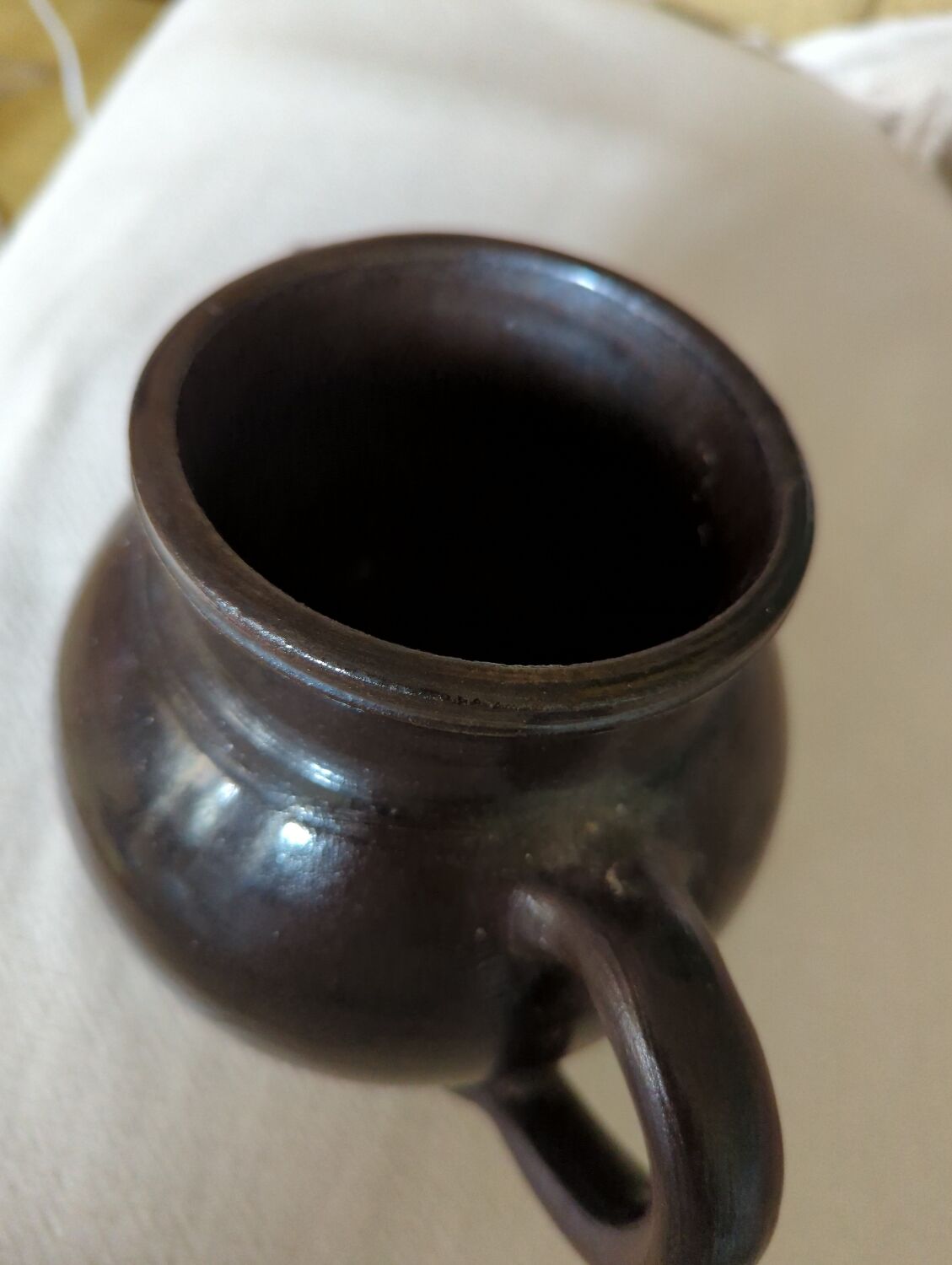 Nehou pottery vase signed Hamel