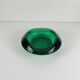 Vide poche / cendrier en verre vert, Tchéquie, 1960