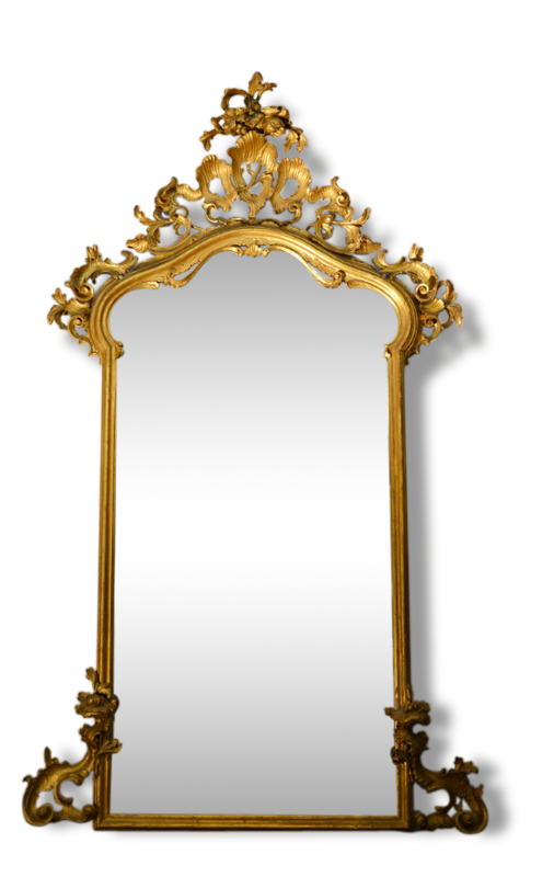 Carved Wooden Mirror, Italy