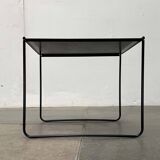 Postmodern perforated metal nesting side table from Ikea, 1980s.