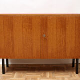 1960s sideboard in teak and formica red