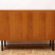 1960s sideboard in teak and formica red