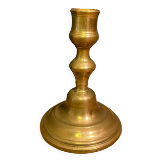 Eighteenth-century brass bronze candle holder