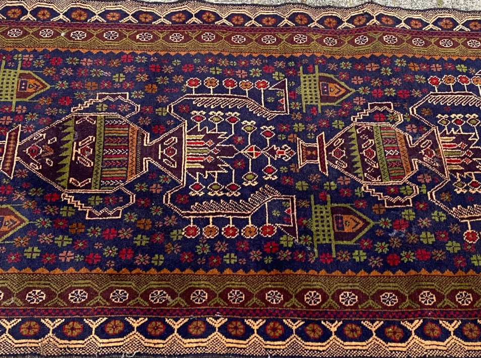 Afghan carpet Baluch vintage 148x87cm