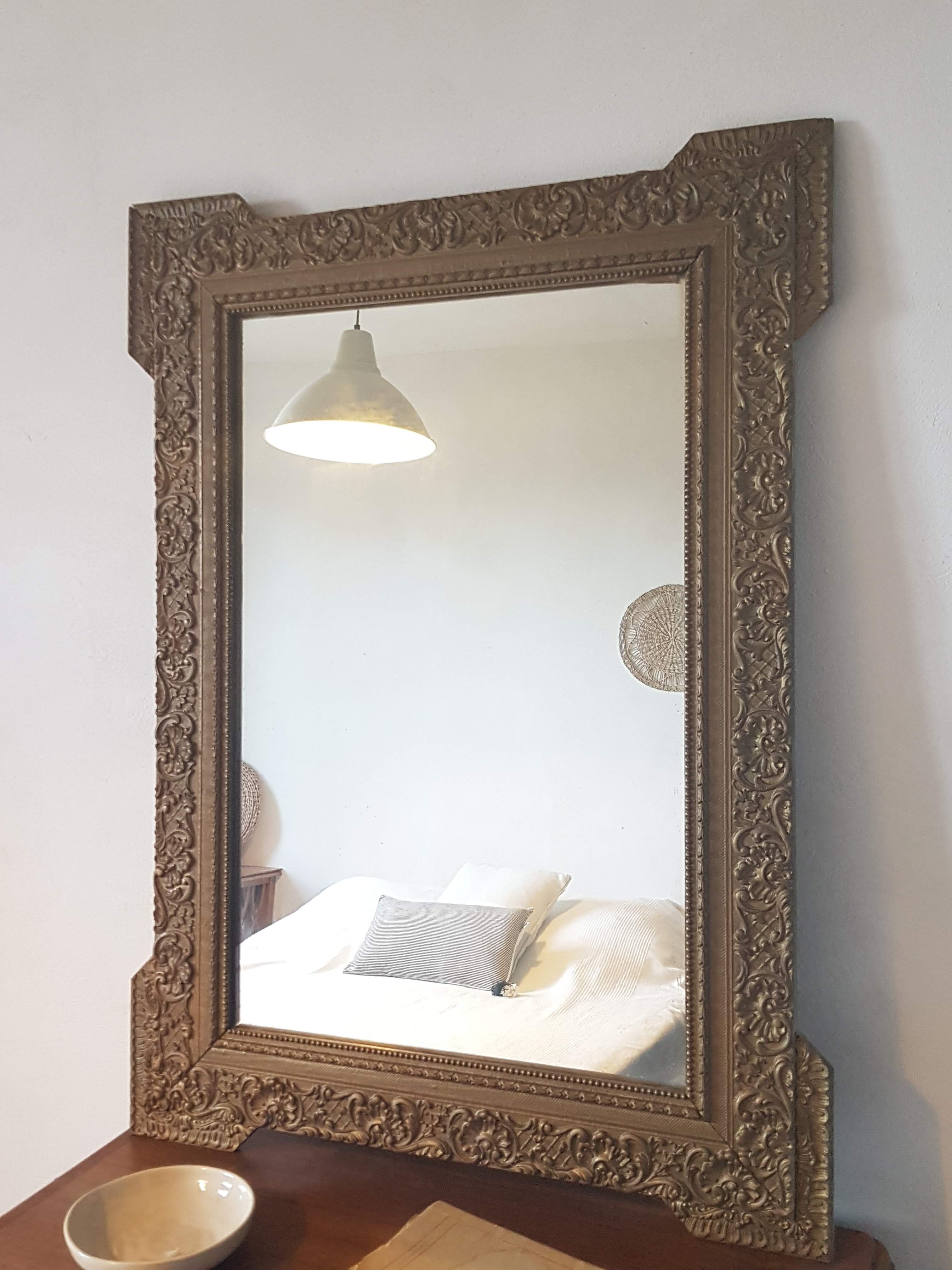 Old golden mirror 90 x 66cm