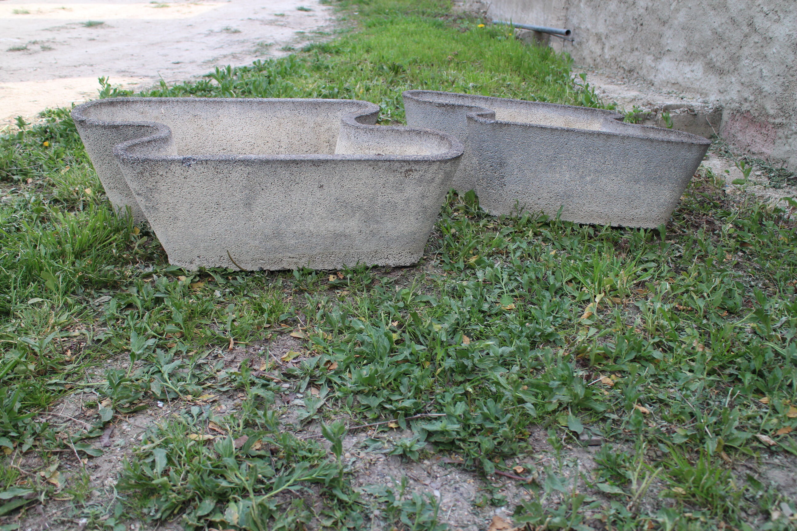 Pair of cement planters