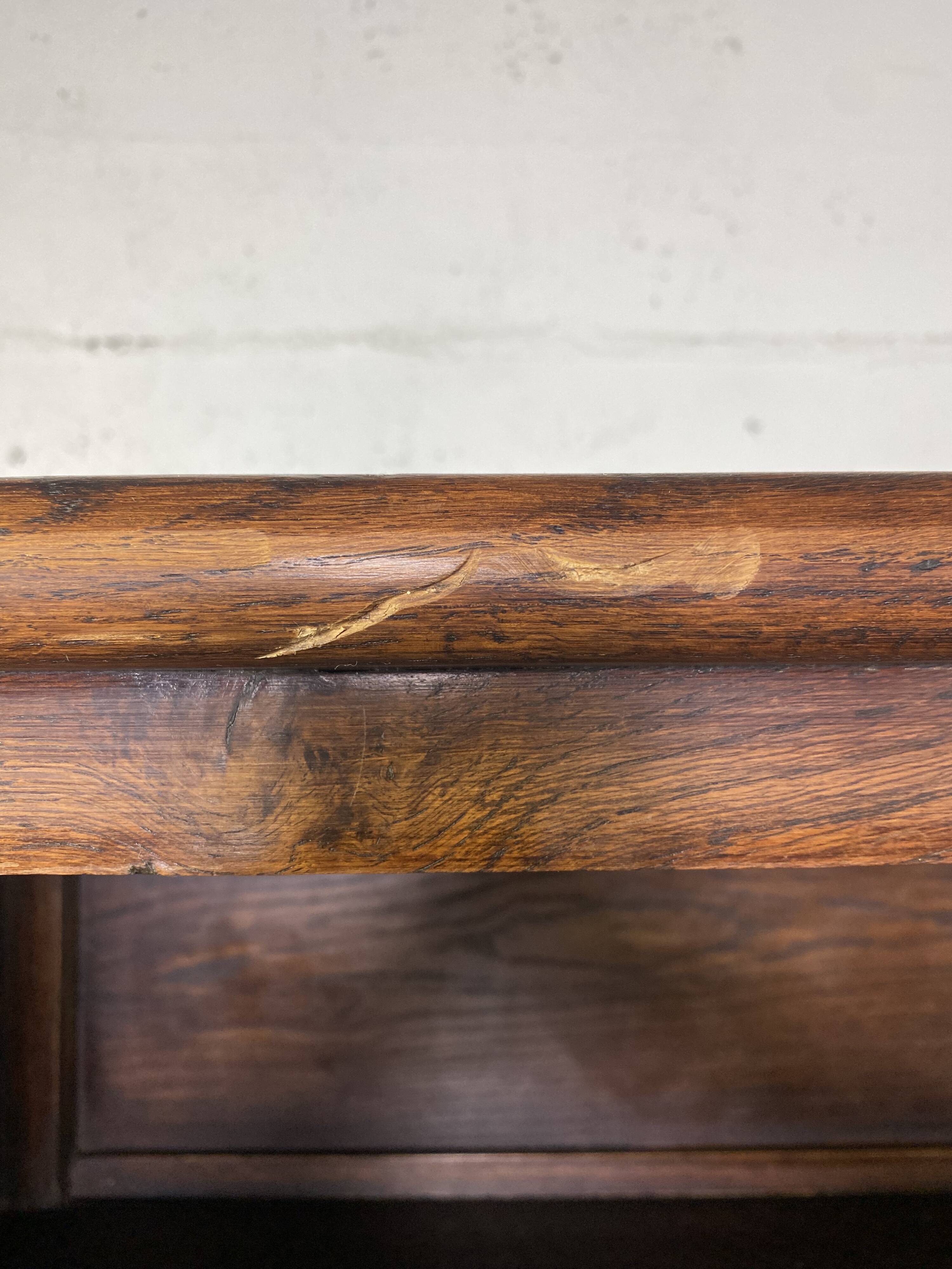 Large vintage wooden bookcase