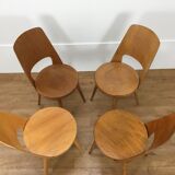 Set of 4 chairs Baumann Mondor 60s bistro