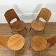 Set of 4 chairs Baumann Mondor 60s bistro