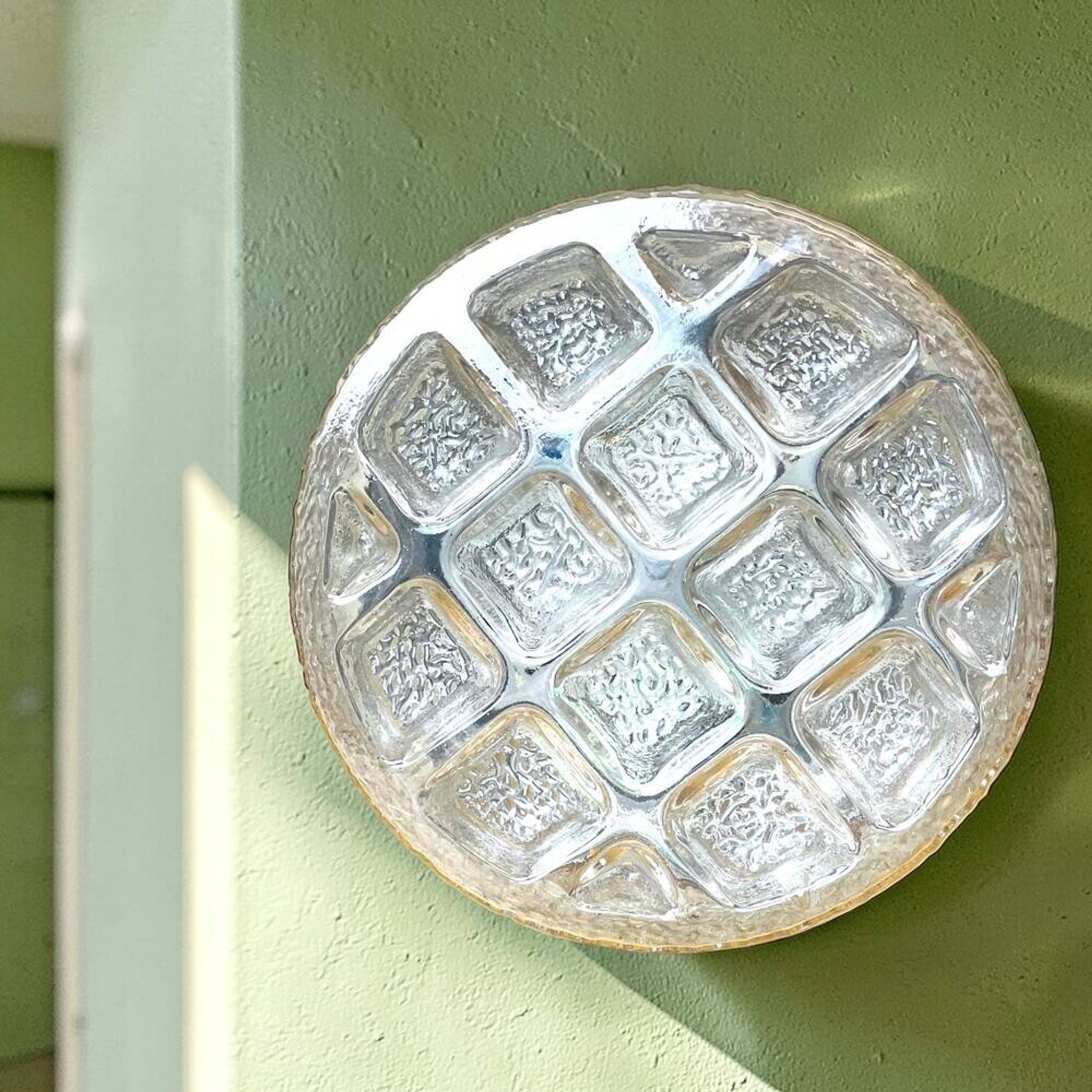 Frosted glass flush mount ceiling or wall light