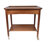 Side table on wheels in teak of Danish design from the 1960s