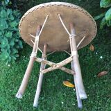 Rattan side table