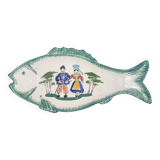 Grand plat poisson Faience de Pornic MBFA
