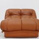 Set of vintage Mimo Padova Nuvolone lounge chairs in cognac leather, Italy, 1970s