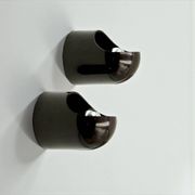 Pair of Brown Gedy Wall Lamps by Makio Hasuike 1970s Italian Design NOS