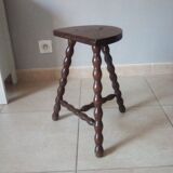 Vintage turned wooden stool
