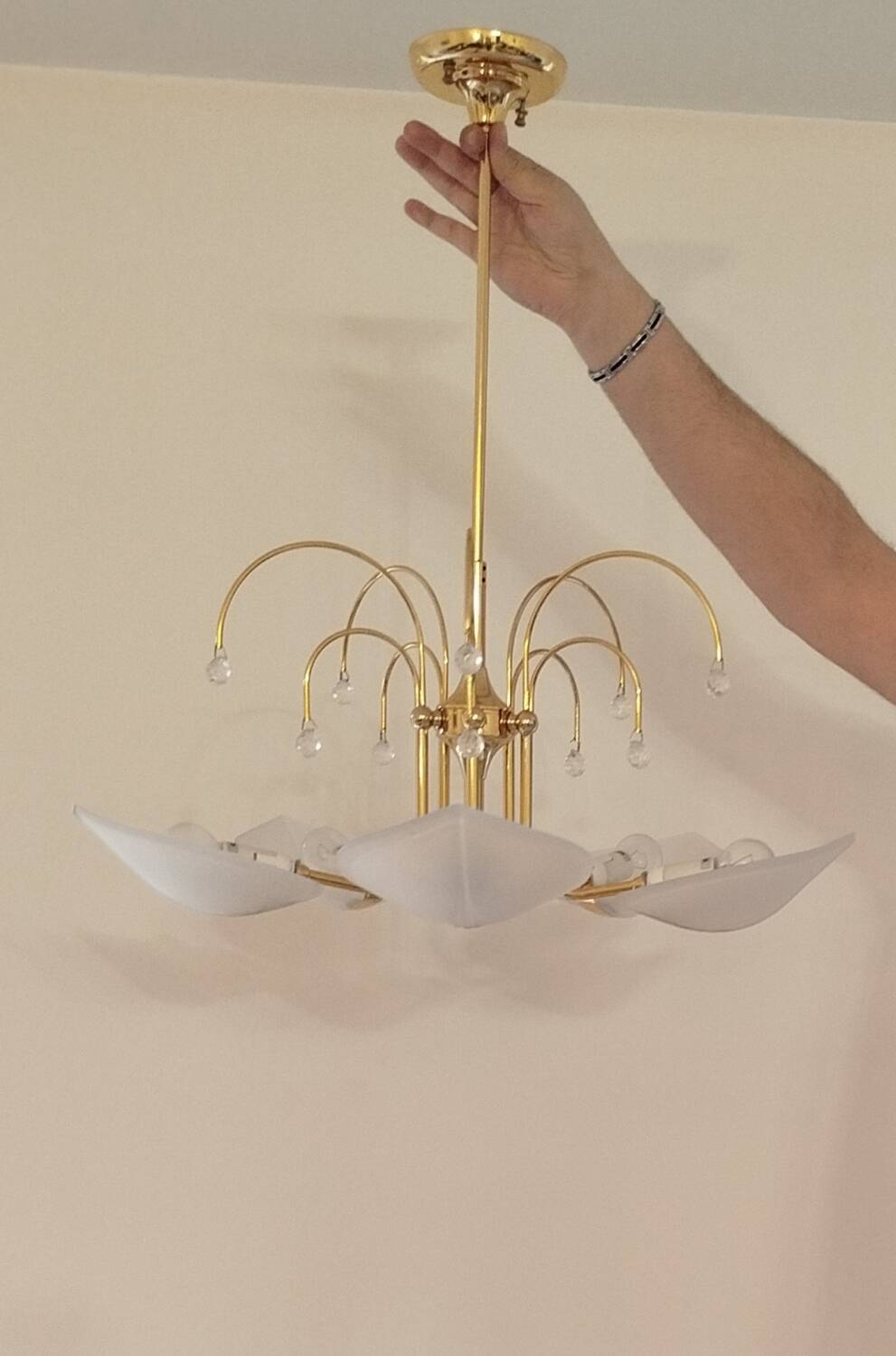 Golden leaf lustre Italy Hollywood Regency / Mid-Century