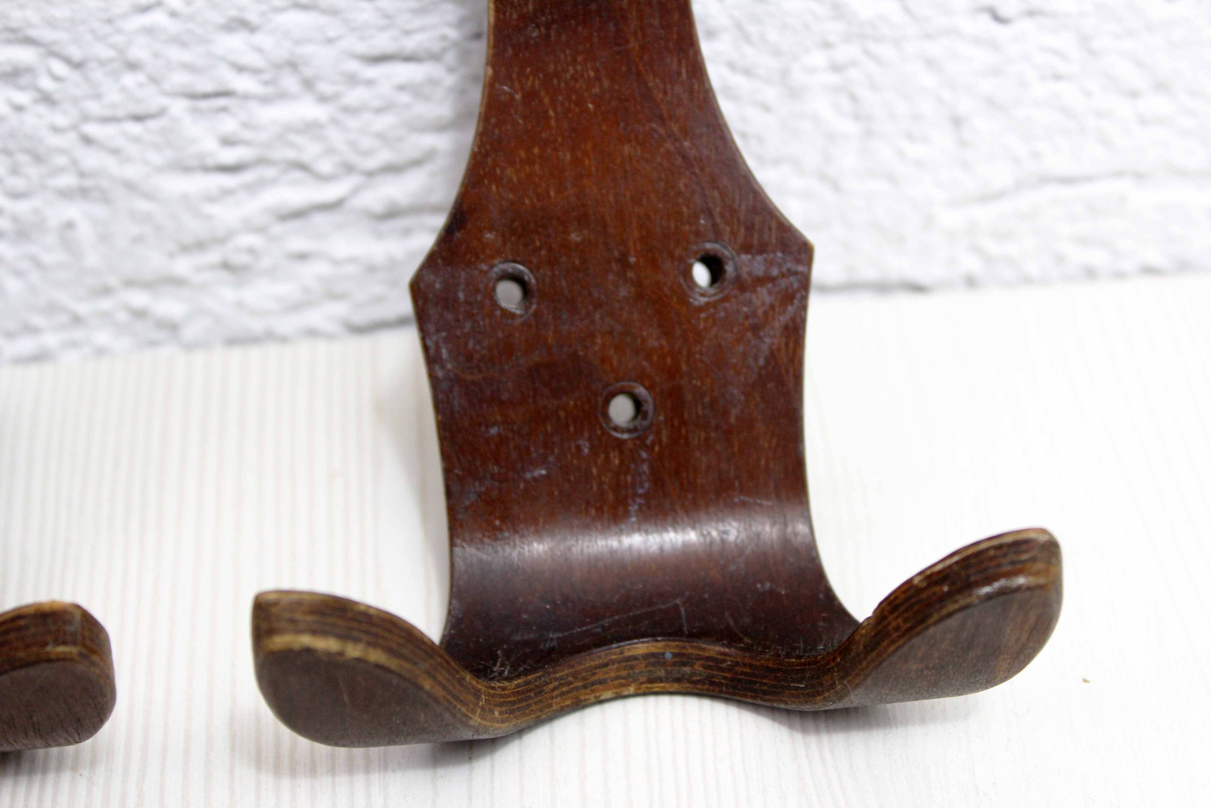 Set of 4 vintage teak cp coat hooks