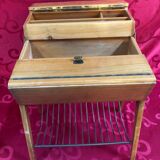 Small sewing table in vintage light cherry