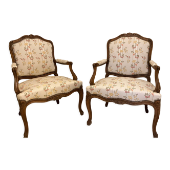 2 bergère armchairs