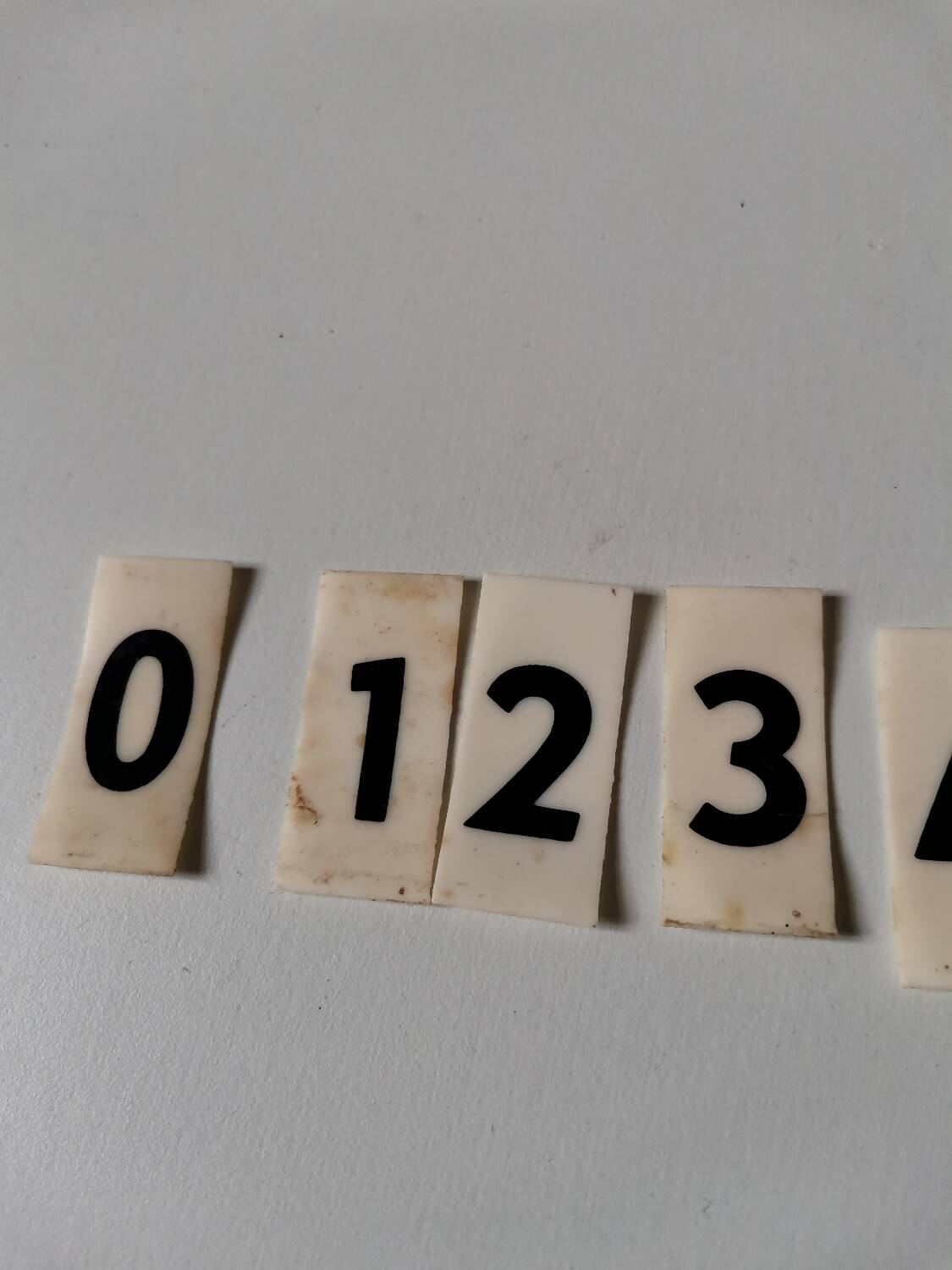 Set of vintage plastic price tags