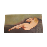 Huile sur toile, Nu allongé, Gaston Aubert