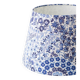 Lampe de table en céramique bleue de style moderne du milieu du siècle avec abat-jour floral Liberty London neuf