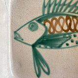 Plat poisson Robert Picault Vallauris 1960