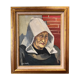Portrait painting Breton woman with white headdress