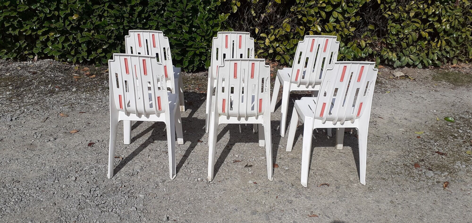 Lots de 6 chaises samba Pierre Paulin henry massonet en plastique design