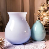 Blue opaline ball vase
