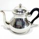 3-piece silver and ebony tea set