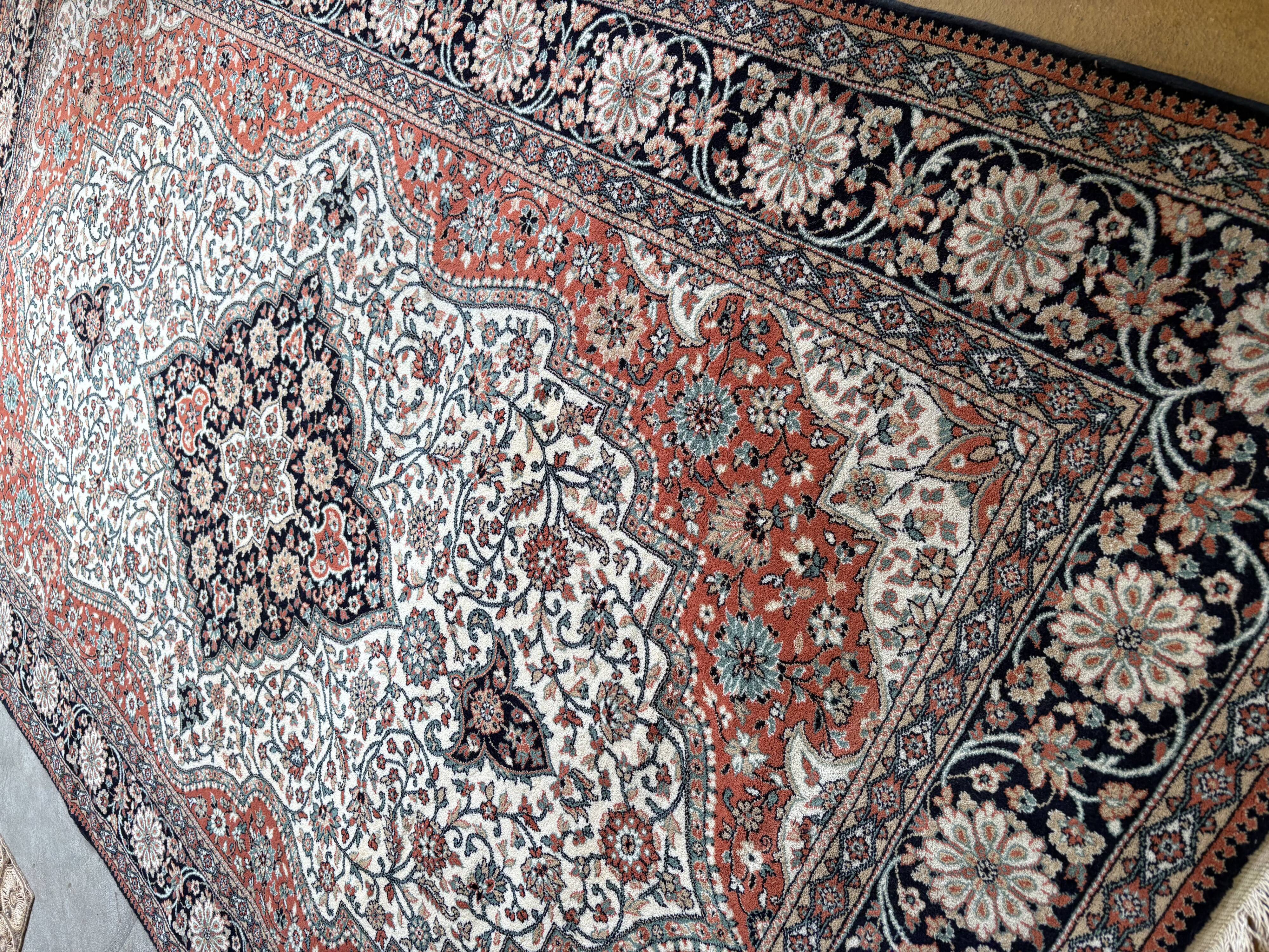 Tapis Ancien Kaisery Turquie - Coton Et Laine, Noeud Gros, 300 X 197 Cm, Motifs Géométriques