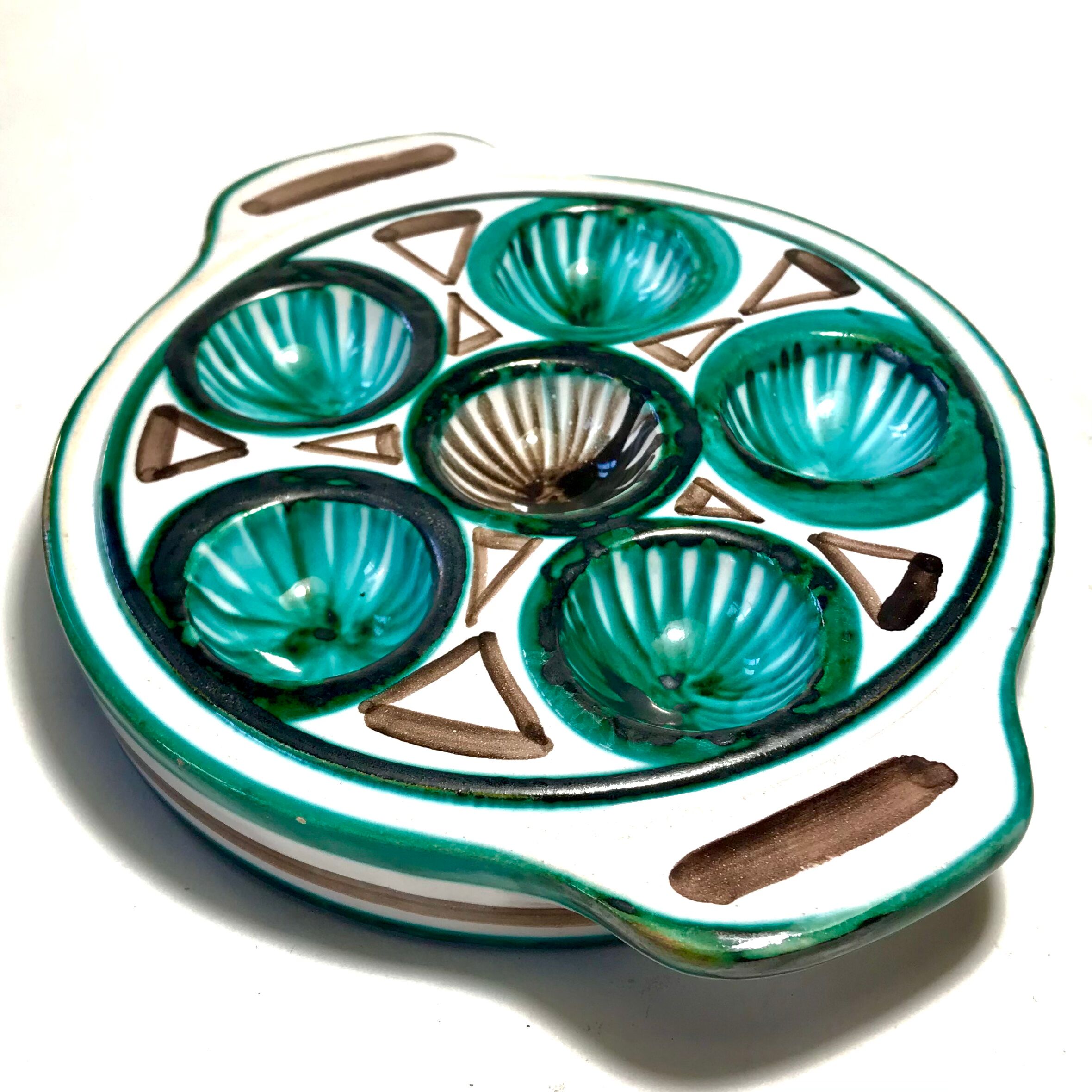 Robert picault snail dish ceramic design 1950 vallauris