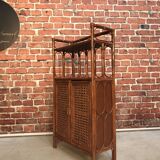 Rattan storage cabinet