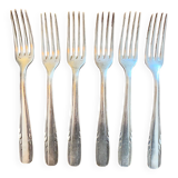 Lot de 6 fourchettes en argent