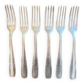 Set of 6 silver forks