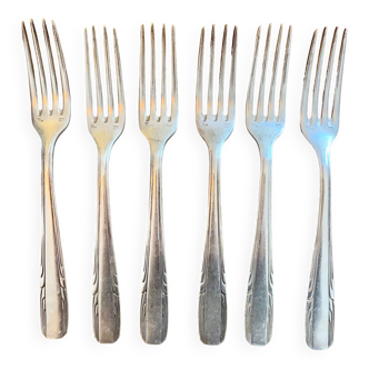 Set of 6 silver forks