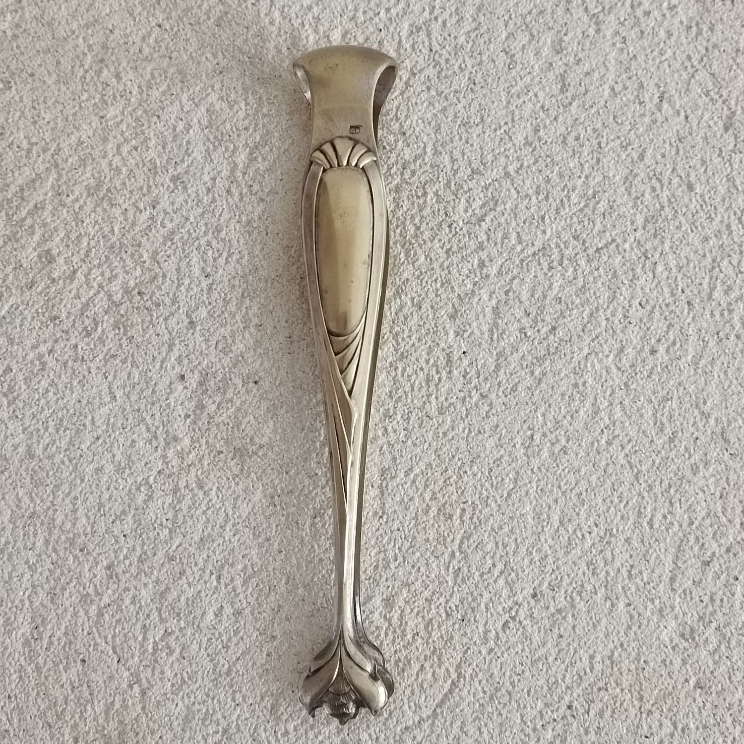 Art Nouveau brass sugar tongs