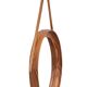 Uno & Östen Kristiansson Solid Pine round Wall Mirror Sweden 1960s